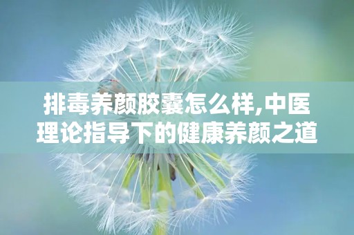 排毒养颜胶囊怎么样,中医理论指导下的健康养颜之道”