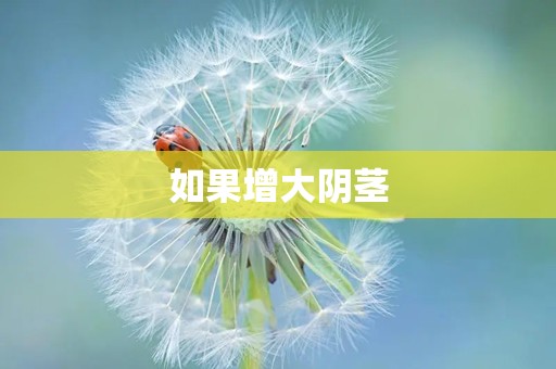 如果增大阴茎