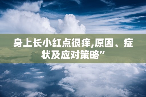 身上长小红点很痒,原因、症状及应对策略”