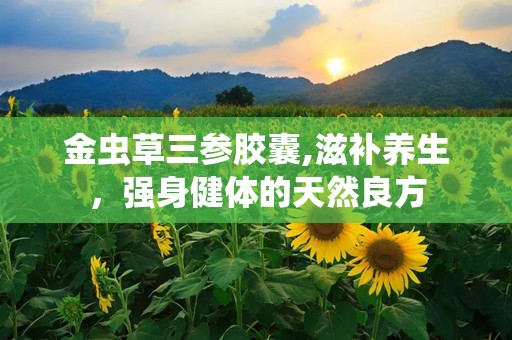 金虫草三参胶囊,滋补养生，强身健体的天然良方