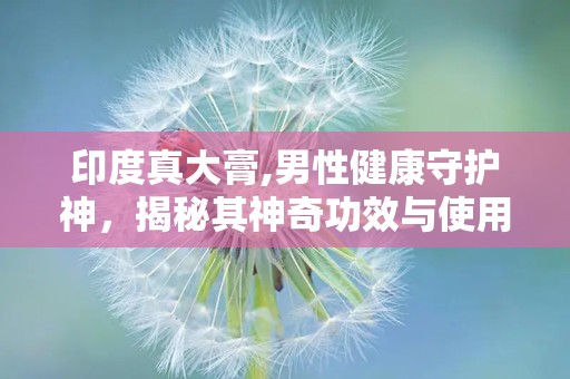 印度真大膏,男性健康守护神，揭秘其神奇功效与使用指南”