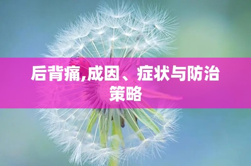 后背痛,成因、症状与防治策略