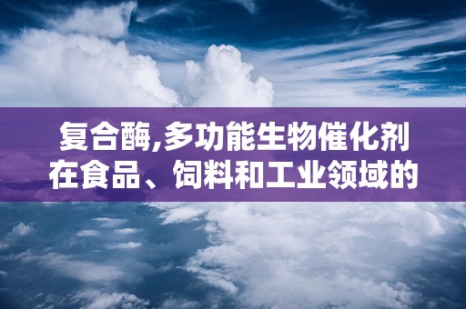 复合酶,多功能生物催化剂在食品、饲料和工业领域的应用与潜力