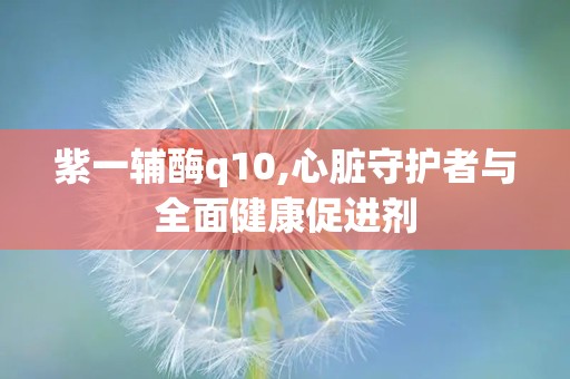 紫一辅酶q10,心脏守护者与全面健康促进剂