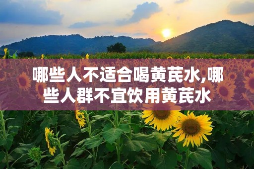 哪些人不适合喝黄芪水,哪些人群不宜饮用黄芪水