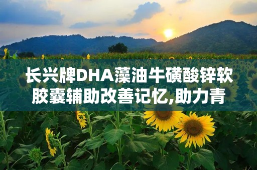 长兴牌DHA藻油牛磺酸锌软胶囊辅助改善记忆,助力青少年记忆提升的天然选择”