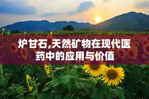 炉甘石,天然矿物在现代医药中的应用与价值