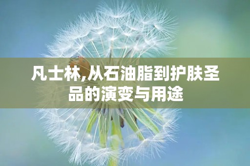 凡士林,从石油脂到护肤圣品的演变与用途