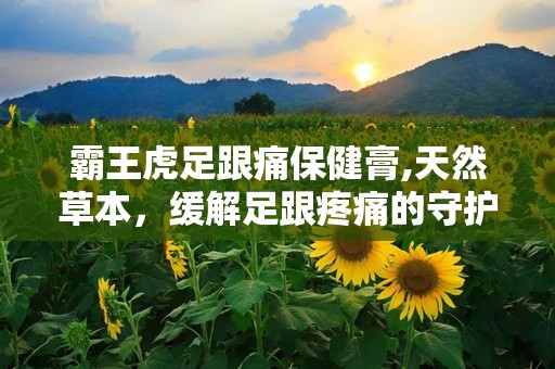 霸王虎足跟痛保健膏,天然草本，缓解足跟疼痛的守护者”