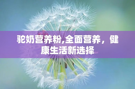 驼奶营养粉,全面营养，健康生活新选择