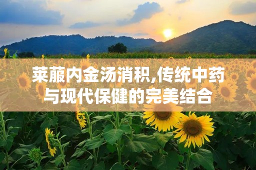 莱菔内金汤消积,传统中药与现代保健的完美结合