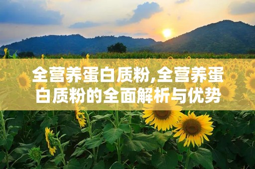 全营养蛋白质粉,全营养蛋白质粉的全面解析与优势