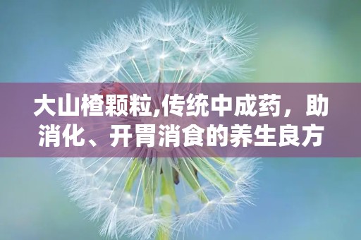 大山楂颗粒,传统中成药，助消化、开胃消食的养生良方