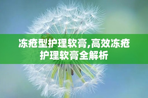 冻疮型护理软膏,高效冻疮护理软膏全解析