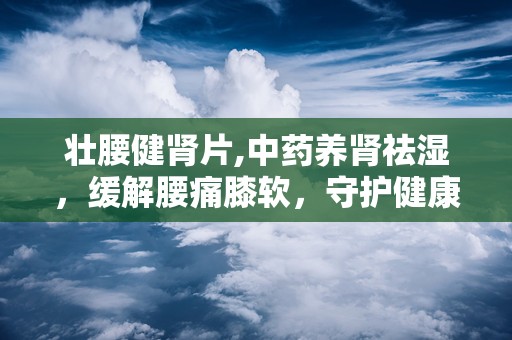 壮腰健肾片,中药养肾祛湿，缓解腰痛膝软，守护健康之道”