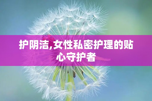 护阴洁,女性私密护理的贴心守护者