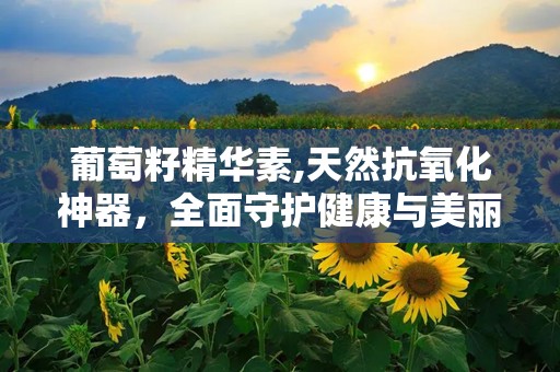 葡萄籽精华素,天然抗氧化神器，全面守护健康与美丽”