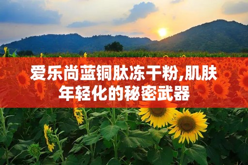 爱乐尚蓝铜肽冻干粉,肌肤年轻化的秘密武器