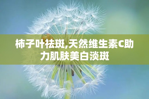柿子叶祛斑,天然维生素C助力肌肤美白淡斑
