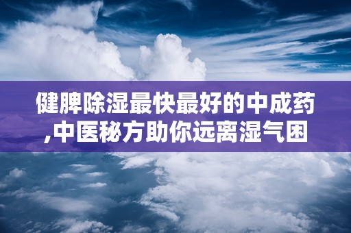 健脾除湿最快最好的中成药,中医秘方助你远离湿气困扰”