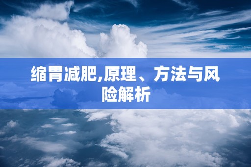 缩胃减肥,原理、方法与风险解析
