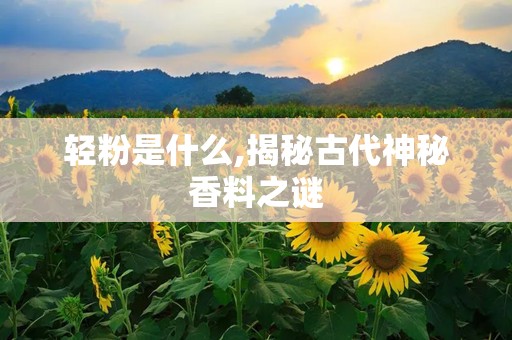 轻粉是什么,揭秘古代神秘香料之谜
