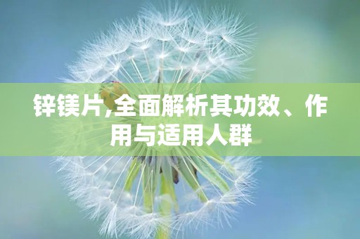 锌镁片,全面解析其功效、作用与适用人群