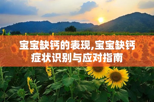 宝宝缺钙的表现,宝宝缺钙症状识别与应对指南