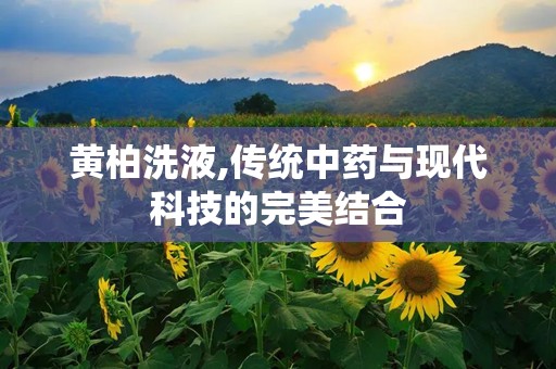 黄柏洗液,传统中药与现代科技的完美结合