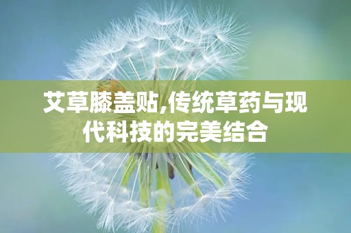 艾草膝盖贴,传统草药与现代科技的完美结合