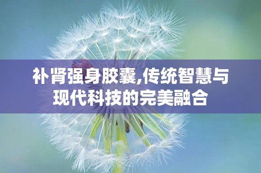 补肾强身胶囊,传统智慧与现代科技的完美融合