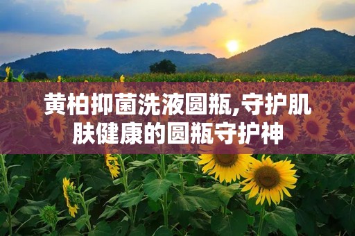 黄柏抑菌洗液圆瓶,守护肌肤健康的圆瓶守护神