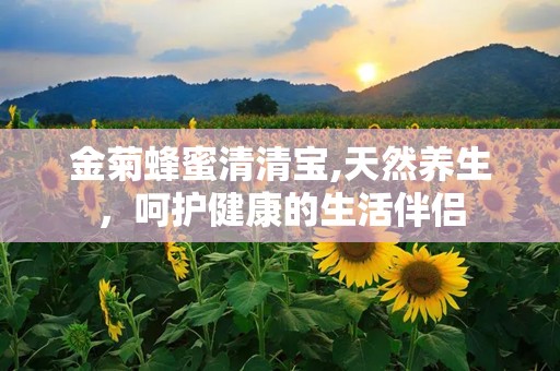 金菊蜂蜜清清宝,天然养生，呵护健康的生活伴侣