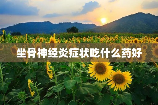 坐骨神经炎症状吃什么药好
