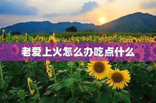 老爱上火怎么办吃点什么
