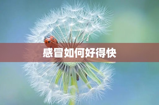 感冒如何好得快