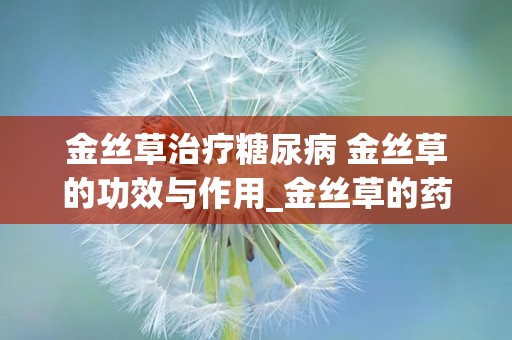 金丝草治疗糖尿病 金丝草的功效与作用_金丝草的药用价值