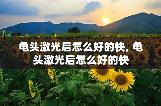 龟头激光后怎么好的快, 龟头激光后怎么好的快