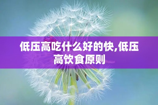低压高吃什么好的快,低压高饮食原则