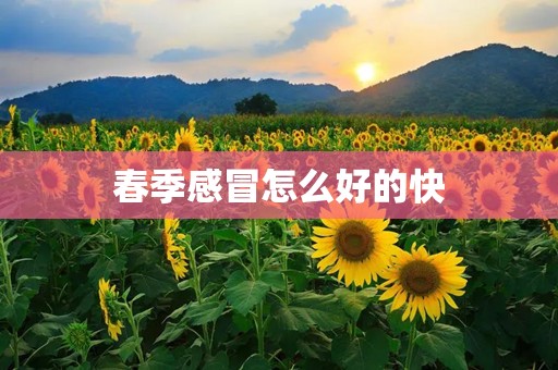 春季感冒怎么好的快