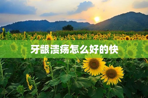 牙龈溃疡怎么好的快
