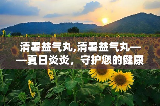 清暑益气丸,清暑益气丸——夏日炎炎，守护您的健康