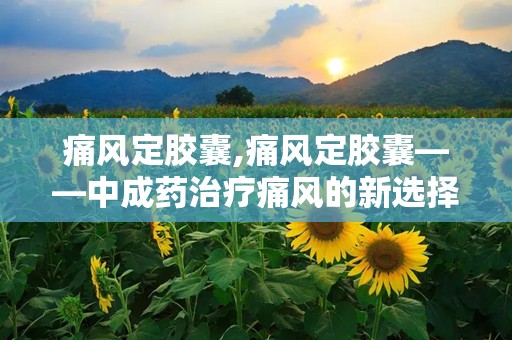 痛风定胶囊,痛风定胶囊——中成药治疗痛风的新选择