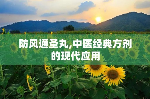 防风通圣丸,中医经典方剂的现代应用