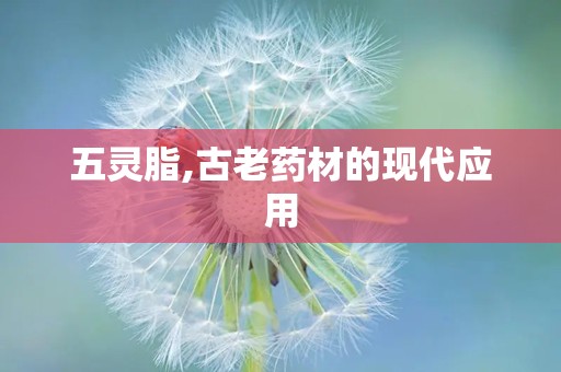 五灵脂,古老药材的现代应用