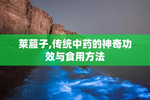 莱菔子,传统中药的神奇功效与食用方法