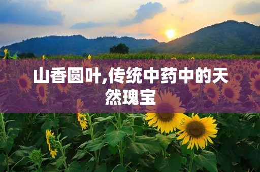 山香圆叶,传统中药中的天然瑰宝