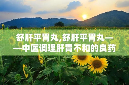 舒肝平胃丸,舒肝平胃丸——中医调理肝胃不和的良药