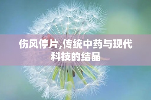 伤风停片,传统中药与现代科技的结晶