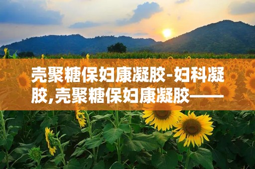 壳聚糖保妇康凝胶-妇科凝胶,壳聚糖保妇康凝胶——妇科凝胶的全新选择